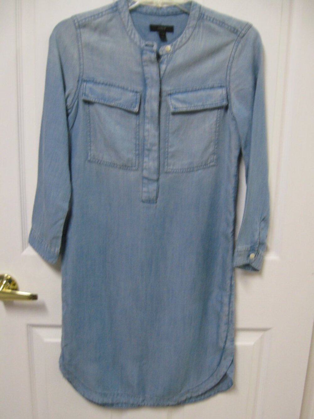 J. Crew Blue Chambray Dress w/Pockets Size XXS
